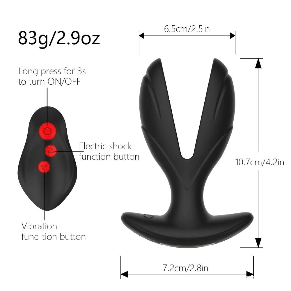 Remote-Controlled Vibrating Anal Plug – Body-Safe Silicone