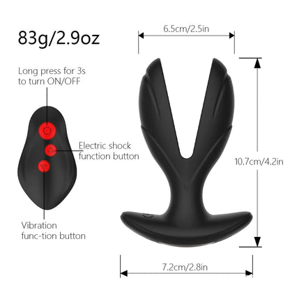Remote-Controlled Vibrating Anal Plug – Body-Safe Silicone