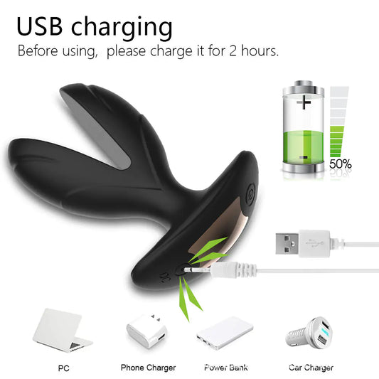 Remote-Controlled Vibrating Anal Plug – Body-Safe Silicone