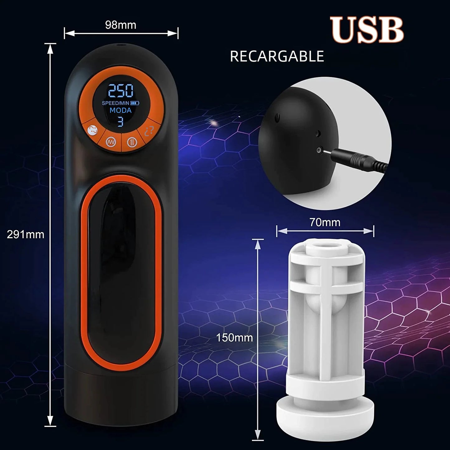 Automatic Thrusting Male Masturbator Cup