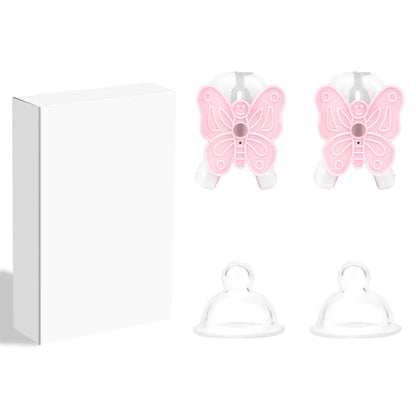 Pink Butterfly Vibrating Nipple Clamps – Adjustable Intensity for Sensual Tease