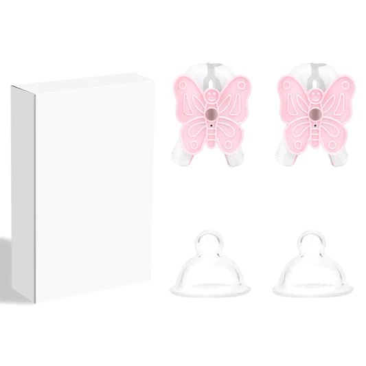 Pink Butterfly Vibrating Nipple Clamps – Adjustable Intensity for Sensual Tease